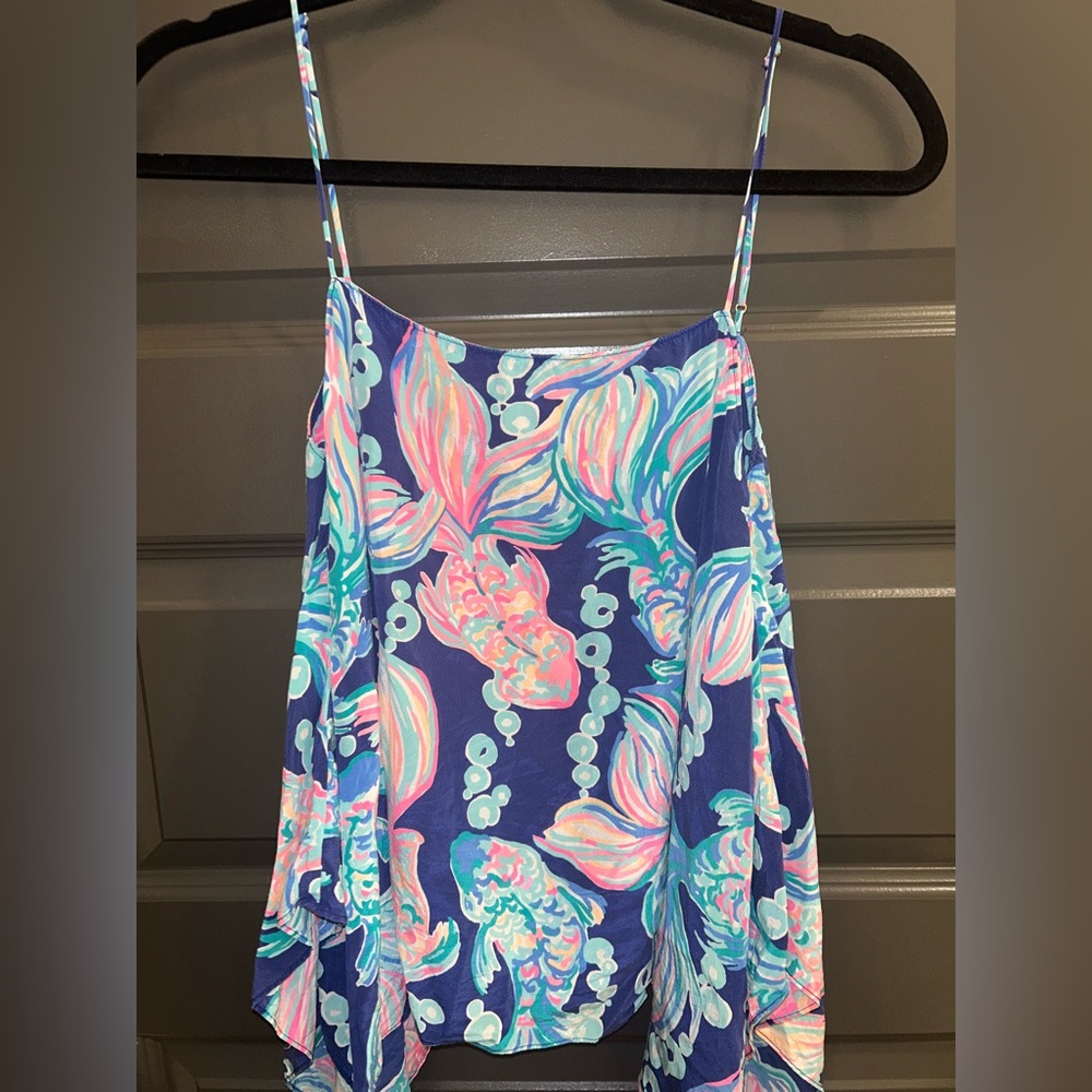 Lilly Pulitzer Silk Tank Top - Kimi Going Coastal Top